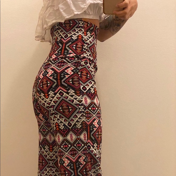 bohemian high waisted bell bottom pants - Picture 3 of 9